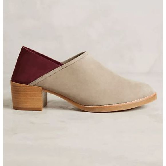 Anthropologie All Black Colorblock Fold-Back Booties, Size EU 40 / US 9, MP $150 - Picture 1 of 13